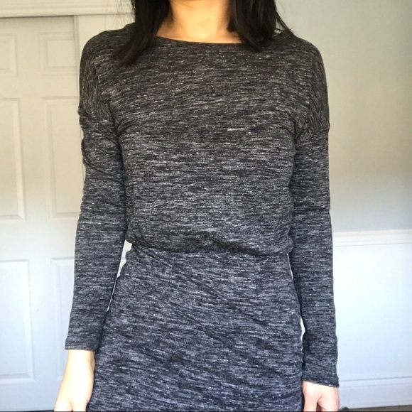 Aritzia Wilfred Bercot Long-sleeve Charcoal Grey Dress. Women’s size XS - Picture 2 of 9